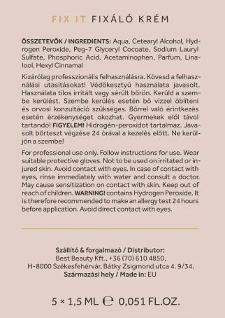 Eyelash lifting fixing cream